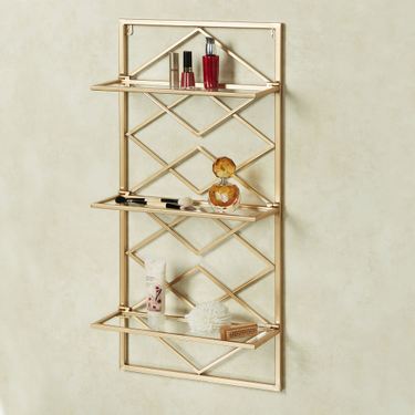 Diamond Interlink Wall Shelf GoldImage