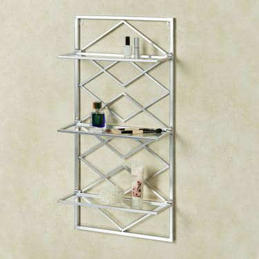 Diamond Interlink Wall Shelf SilverImage