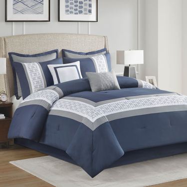 Powell Comforter Bed Set NavyImage