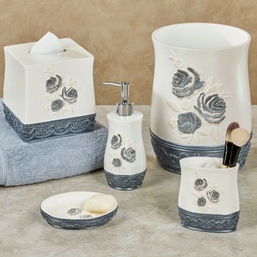 Blossom Rose Lotion Soap Dispenser Steel BlueImage