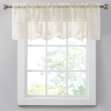 Moray Lace Scalloped Valance 56 x 17Image
