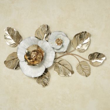 Summer Reflections Floral Wall Art Ivory/GoldImage