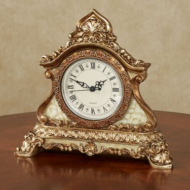 Arellia Accent Clock Gold/IvoryImage