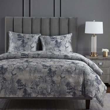 Pastoral Jacquard Mini Comforter Set SilverImage