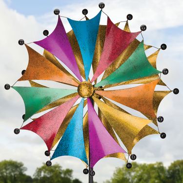 Blossoming Rotating Wind Spinner Multi BrightImage