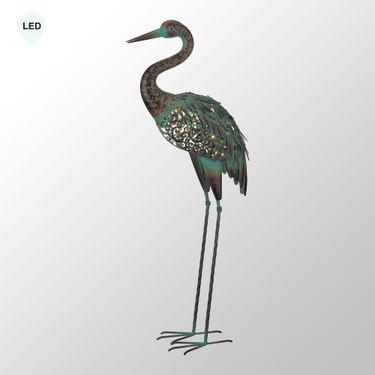 Solar Crane Head Down Sculpture CopperImage