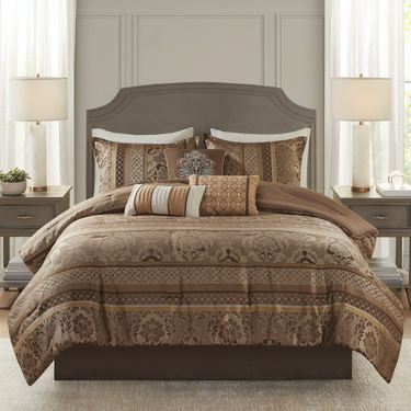 Bellagio Comforter Bed Set BrownImage
