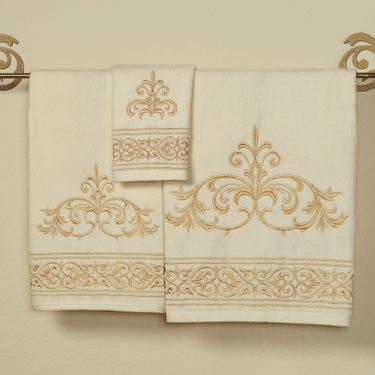 Palace Bath Towel Set Light Cream Bath Hand FingertipImage