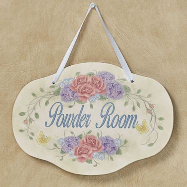 Powder Room Wall Plaque Multi PastelImage
