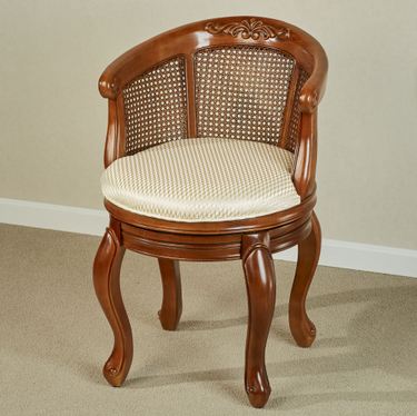 Cassandra Vanity Chair Natural CherryImage
