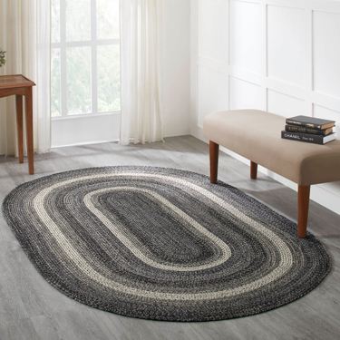 Sawyer Mill Oval Rug Black 5 x 8 OvalImage