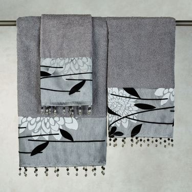 Erica Bath Towel Set Gray Bath Hand WashImage