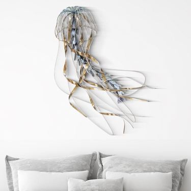 Jellyfish II Wall Sculpture Multi MetallicImage