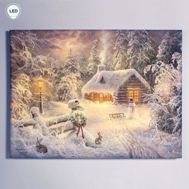 Holiday Home Lighted Print Multi EarthImage