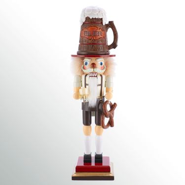 Hollywood Beer and Pretzel Nutcracker Figure BrownImage