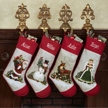 Woodland Santa Stocking RedImage