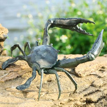 Crab Garden Sculpture Dark GreenImage