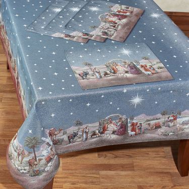 Midnight Clear Oblong Tablecloth Multi JewelImage