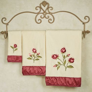 Claret Rose Bath Towel Set Bath Hand FingertipImage