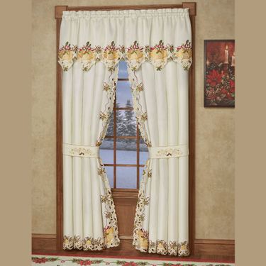 Bells Are Ringing Scalloped Valance Ivory 72 x 22Image