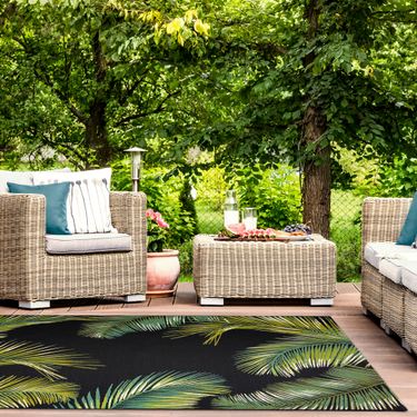 Marina Palm Border Rectangle RugImage