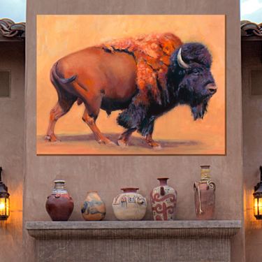 Patriarch Canvas Wall Art Black BrownImage