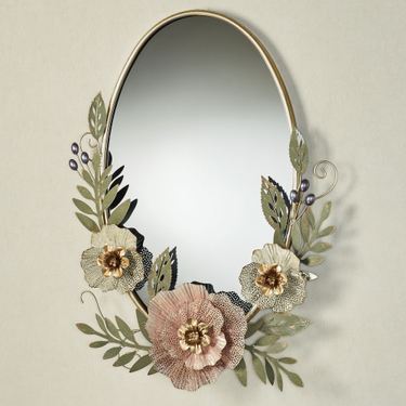 Forever Blooms Oval Wall Mirror Multi PastelImage