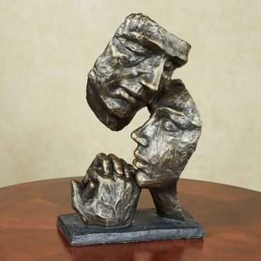 Sorrowful Moment Table Sculpture BronzeImage