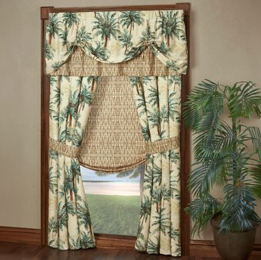 Palmetto Tie Up Valance Multi Warm 72 x 24Image