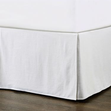Hera Kick Pleat Bedskirt WhiteImage