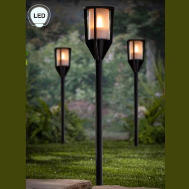 Outdoor Solar LED Torch BlackImage