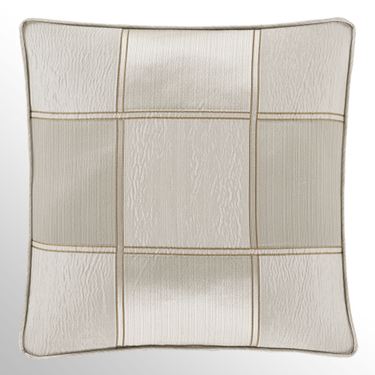 Brando II Reversible Piped Pillow Ivory 18 SquareImage