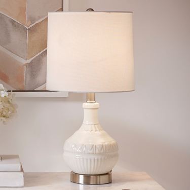 Grange Table Lamp Off WhiteImage