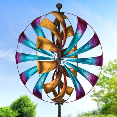 Whirligig Wind Spinner Multi MetallicImage