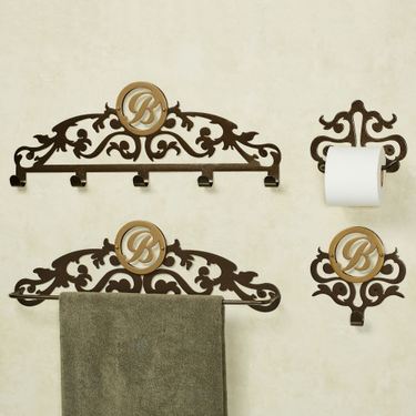 Wilburn Monogram Towel Bar Gold/BronzeImage