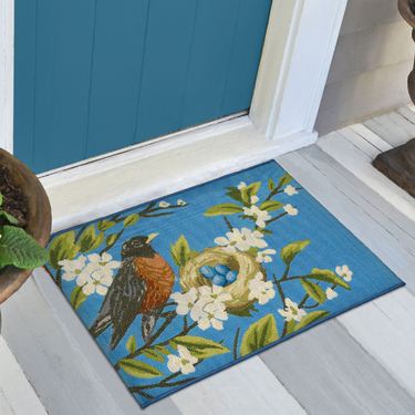 Robins Nest Rectangle Mat BlueImage