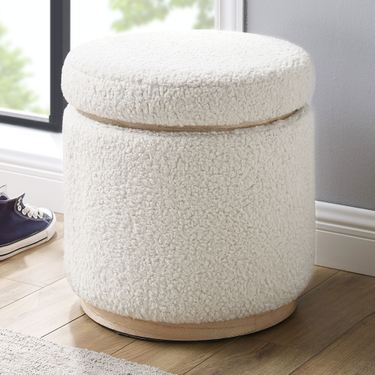 Audrey Sherpa Storage OttomanImage