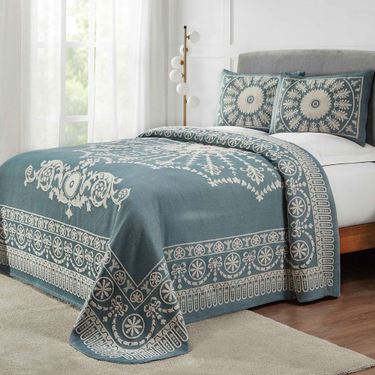 Kymbal Bedspread Set Cerulean BlueImage