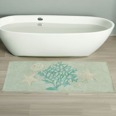 Beachcomber Bath Rug Runner Celadon 2 x 5Image