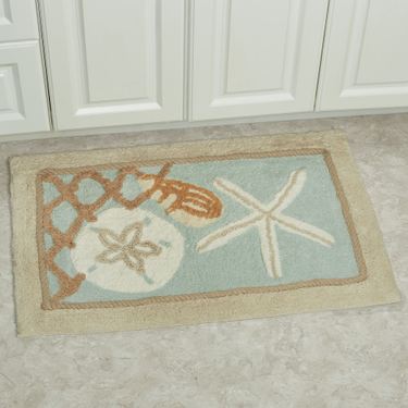 Sea Glass Rectangle Bath Rug Multi Warm 30 x 20Image