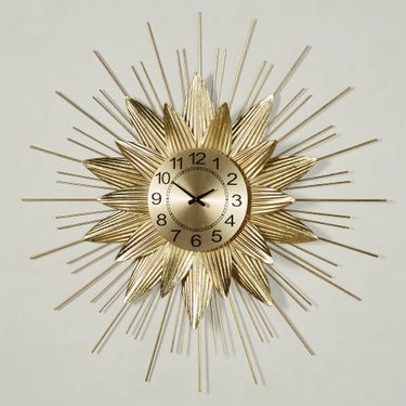 Radiant Burst Wall Clock GoldImage