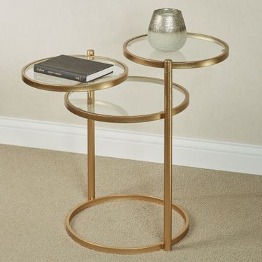 Quincy Adjustable Accent Table GoldImage