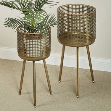 Foster Planters Gold Set of TwoImage