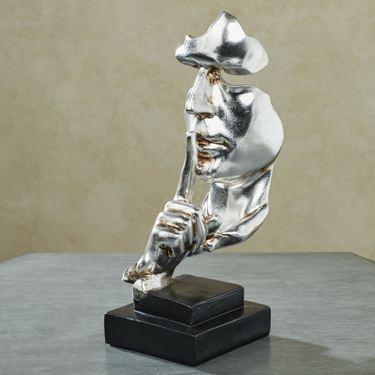 Keeping Secrets Table Sculpture Antique SilverImage