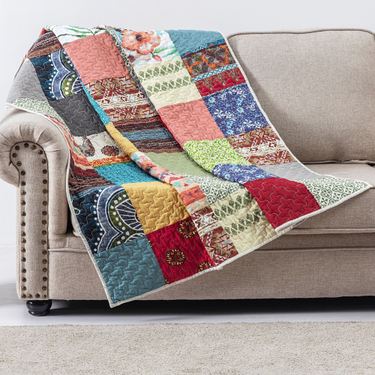 Renee Upcycle Throw Blanket Multi Bright 50 x 60Image