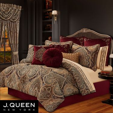 Bordeaux Comforter Set CrimsonImage
