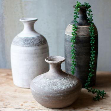 Salado Decorative Vases Black/White Set of ThreeImage