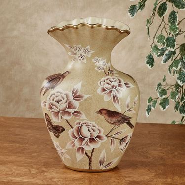 Busy Birds Table Vase CreamImage