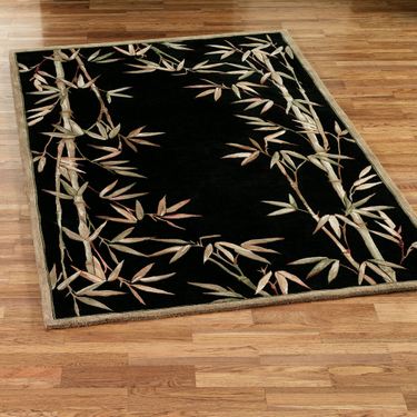 Bamboo Area Rug BlackImage