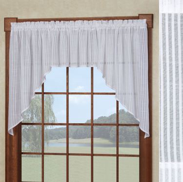 Bay Breeze Semi Sheer Swag Valance Set 108 x 38Image